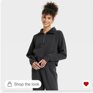 NWT XL All in Motion half zip fleece pullover